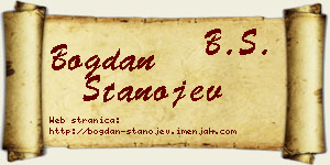 Bogdan Stanojev vizit kartica